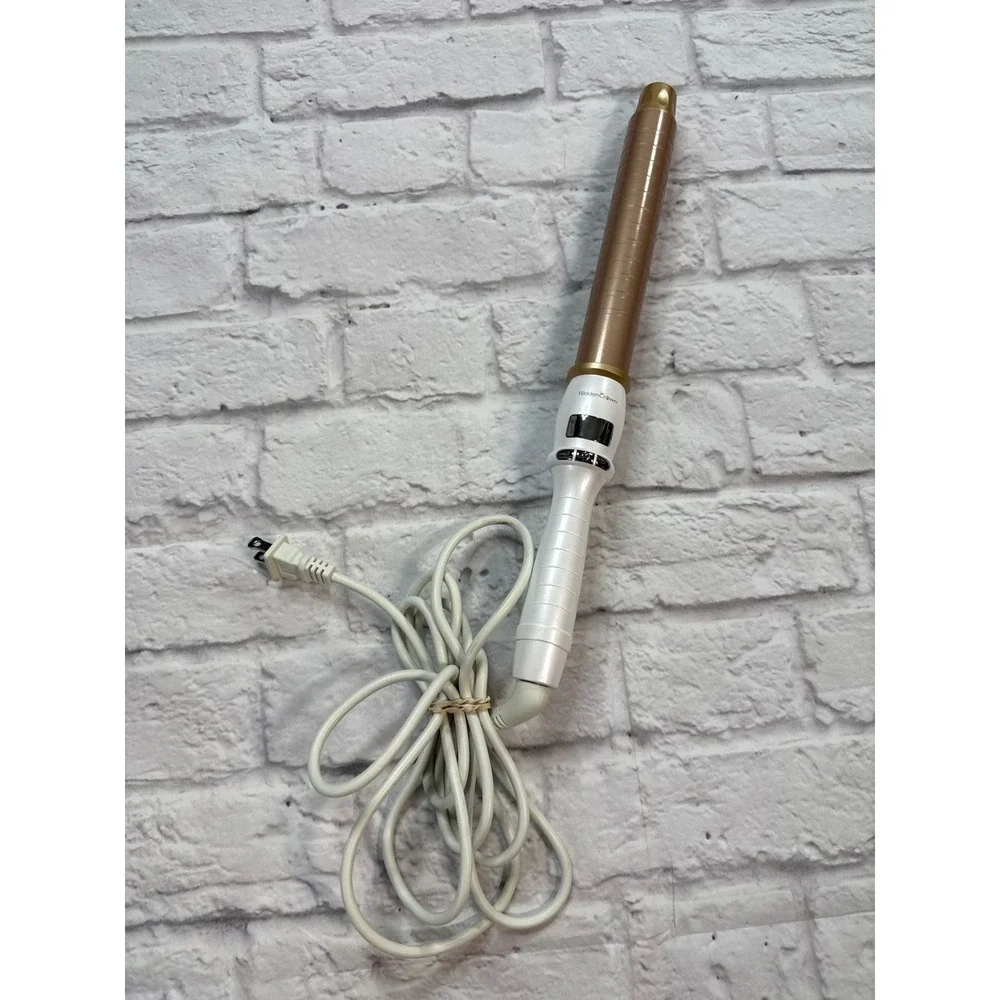 Hidden Crown Curling Wand White Gold Excellent Professional Ceramic Wand